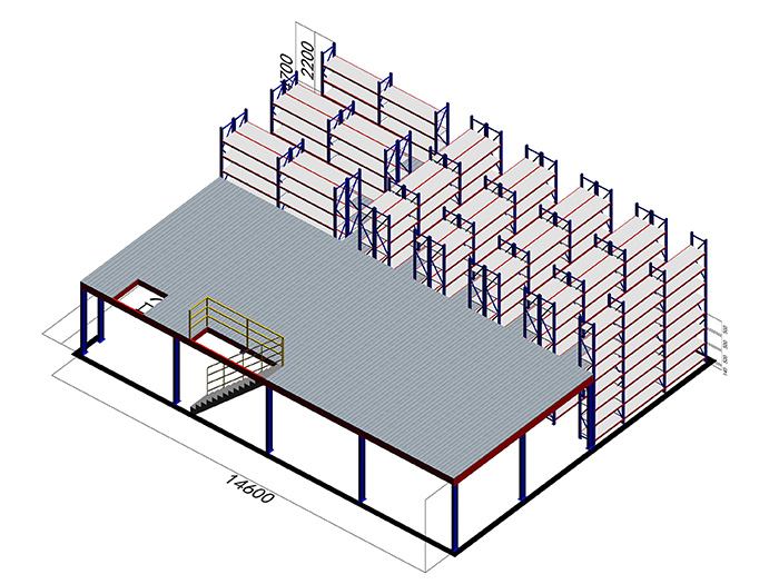 貨架3D立體方案圖